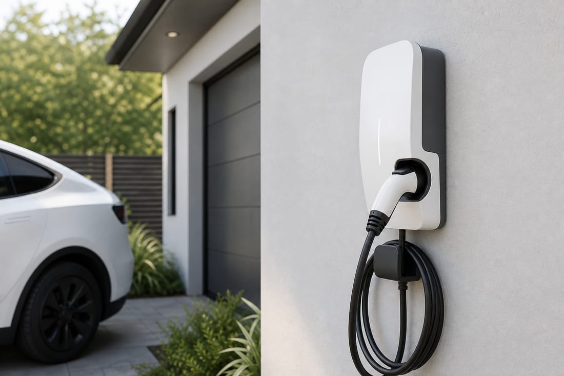 Exemple : borne de recharge murale pour véhicule électrique
