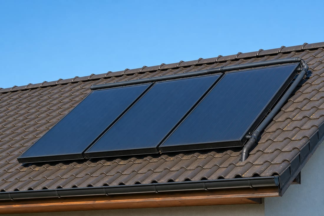 Exemple : capteurs solaires thermiques sur toiture